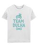 Zeezeezoo 100% Cotton Knit Wedding Theme Half Sleeves Team Dulha Text Printed Tee - White