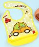 Yellow Bee Baby Feeding Bib with Cute Taxi Car Print & Food Catcher Pocket - Yellow