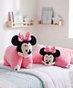 Babyhug Disney Minnie Mouse Convertible Plush Pillow| 2-in-1 Foldable Soft Toy & Cushion| Ultra-Soft Cuddle Buddy for Sleep & Play| Travel Friendly| Kids Nursery  & Car Decor| 0+ Months| BIS Certified