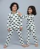 Funkrafts Knitted Knit Full Sleeves Dinosaur Printed Coordinating Tee & Pant Set - White & Green
