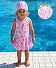 Mark & Mia Sleeveless Bunny Printed Frock Swimsuit - Pink