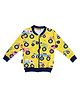 Polka Tots Cotton Woven Full Sleeves Monster Truck Printed Jacket - Yellow