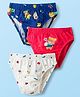 Babyhug 100% Cotton Knit Printed Briefs Pack of 3 - Multicolor