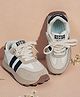 TRUFFLE COLLECTION Colour Blocked & 1987 Numerical Designed Velcro Closure Shoes - Black