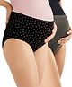 Bella Mama Cotton Elastane High Coverage Heart Printed Panty Set Pack Of 2 (Colour May Vary)