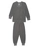 DOLLAR Cotton Blend Knit Full Sleeves Solid Thermal Set - Charcoal Melange