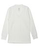 DOLLAR Cotton Blend Knit Full Sleeves Striped Thermal Vest - Off White