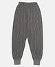 DOLLAR Cotton Blend Knit Striped Thermal Pants - Charcoal Mel