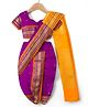 Bhartiya Paridhan Silk Woven Half Sleeves Foil Printed Saree - Purple