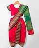 Bhartiya Paridhan Silk Woven Half Sleeves Foil Printed Saree - Red