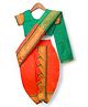 Bhartiya Paridhan Silk Woven Half Sleeves Foil Printed Saree - Dark Orange