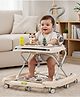Baybee Little Glide 2 in 1 Baby Walker & Rocker | Baby Walkers for 6 to 18 Month Baby Boy & Girl | Push Walker with Parent Handle, Foot Mat, 360° Wheels & Musical Toy Tray (Beige)