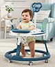 Baybee Breezy 2-in-1 Baby Walker & Push Walker with Music, Foot Mat & Parent Handle | Walker for Kids for 6 to 18 Months | Foldable, 360° Wheels (Blue)
