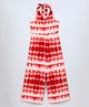 Taffykids Viscose Lycra Knit Sleeveless Tie & Dye Printed Jumpsuit - Orange & White