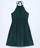 Taffykids Knit Sleeveless Textured Dress - Dark Green