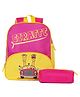 (Mini Explorer-New)- The Clownfish Mini Explorer Series Kids School Bag with Free Pencil Pouch - Pink Yellow Giraffe
