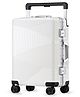 THE CLOWNFISH Aeroglide Series Spinner Trolley Bags for Travel | Suitcase for Travel | Cabin Trolley Bags Luggage Bags | Polycarbonate | 41 litres | Metallic White | 60cm | Small