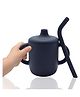BABYKINS Silicone Baby Sippy Cup with Soft Silicone Straw & Handles 120 ml- Navy Blue