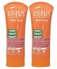 Lotus Herbals Safe Sun Detan After-Sun Face Wash Gel | Papaya & Aloe Vera |Preservative Free | 100 g Each ( Pack Of 2 )