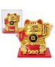 CAAJU Solar Powered Golden Lucky Cat - Decor Item for Home, Office and Car - 5L Plastic - 1 Piece