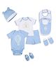 My Milestones Infant Essentials Gift Set SS Baby Blue - 8 Pieces