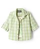 Dapper Dudes Full Sleeves Checked Shirt With Attached Tee - Green