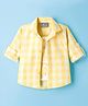 Dapper Dudes Full Sleeves Checked Shirt With Attached Tee - Yellow