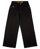 Knit N Knot Denim Woven Solid  Flared Jeans - Black