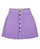 Knit N Knot Denim Woven Solid  Skirt - Lavender