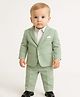 Spool Junior Cotton Woven Full Sleeves Solid 3 Piece Party Suit Set - Pista