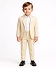 Spool Junior Cotton Woven Full Sleeves Solid 3 Piece Party Suit Set - Cream