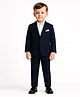 Spool Junior Cotton Woven Full Sleeves Solid 3 Piece Party Suit Set - Navy Blue