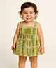 Spool Junior Cotton Woven Sleeveless Embroidered Designed Dress - Pista