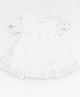 Spool Junior Cotton Woven Sleeveless Floral Embroidered Lace Detailed Dress - White