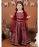 Titrit Velvet Woven Full Sleeves Chevron Printed Lace Embellished Choli Lehenga Set With Dupatta - Maroon