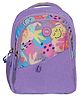 Pearlbags Polyester Water Resistant Printed Small Backpack With 3 Compartment For Kids Lavender -Height 14 Inches