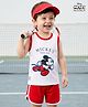 Babyhug Disney Single Jersey Knit Sleeveless T-Shirt & Shorts Set With Mickey Mouse Graphics - Multicolor
