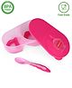 Babyhug Compartment Feeding Bowl With Lid & Spoon Pink - 220 ml