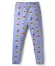 Tiara Cotton Rib Knit Cool Dogs Printed Leggings - Blue