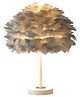 Feather Desk Lamp-XD-USB-Gray-Three Color Light