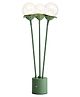 The Better Home Iron & Acrylic | Warm LED Light | Adjustable Stems | Energy Efficient | Matte Green | Bedroom & Living Room Friendly | Flower Pattern Three Bloom Design