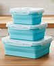 Foladable Silicone Lunch Box-XTN002-BLE|Pack of 3