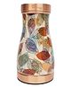 The Better Home Pure Copper Water Bottle 950ml | With Copper Glass in Lid | Handmade Ayurvedic Tamba Jug | Antibacterial | Elegant Design | Bedside & Kitchen Use | Gift Option | Foliage