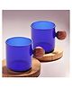 Colored Cup with Round Holder|120ml|YC007-BLE|Blue|Pack of 2