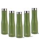 The Better Home Splash Stainless Steel Water Bottle 1 Litre | Leak Proof, Durable & Rust Proof | for Office & Travel | Pack of 5, Military Green