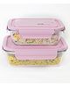 The Better Home Borosilicate Food Container Pack of 2 (680ml,1040ml) -PINK