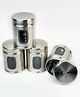 The Better Home Stainless steel jar with see through panel|Pack of 4