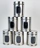 The Better Home Stainless steel jar with see through panel|Pack of 6