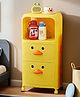 UMAI Kids Almirah For Clothes (3 Layers- 38*30*82cm) | Almirah For Kids | Baby Almirah For Clothes & Toys | Storage Organiser | Rack For Storage | Storage Cabinet | Toy Storage Box Large Size- Yellow