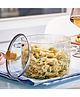 UMAI Borosilicate Glass Saucepan with Lid & Handle (1.45L) |Electric Pottery Safe | Small Biryani Handi for Cooking | Microwave Safe | Tea/Milk/Pasta/Noodles/Rice Pan | Diwali Gift